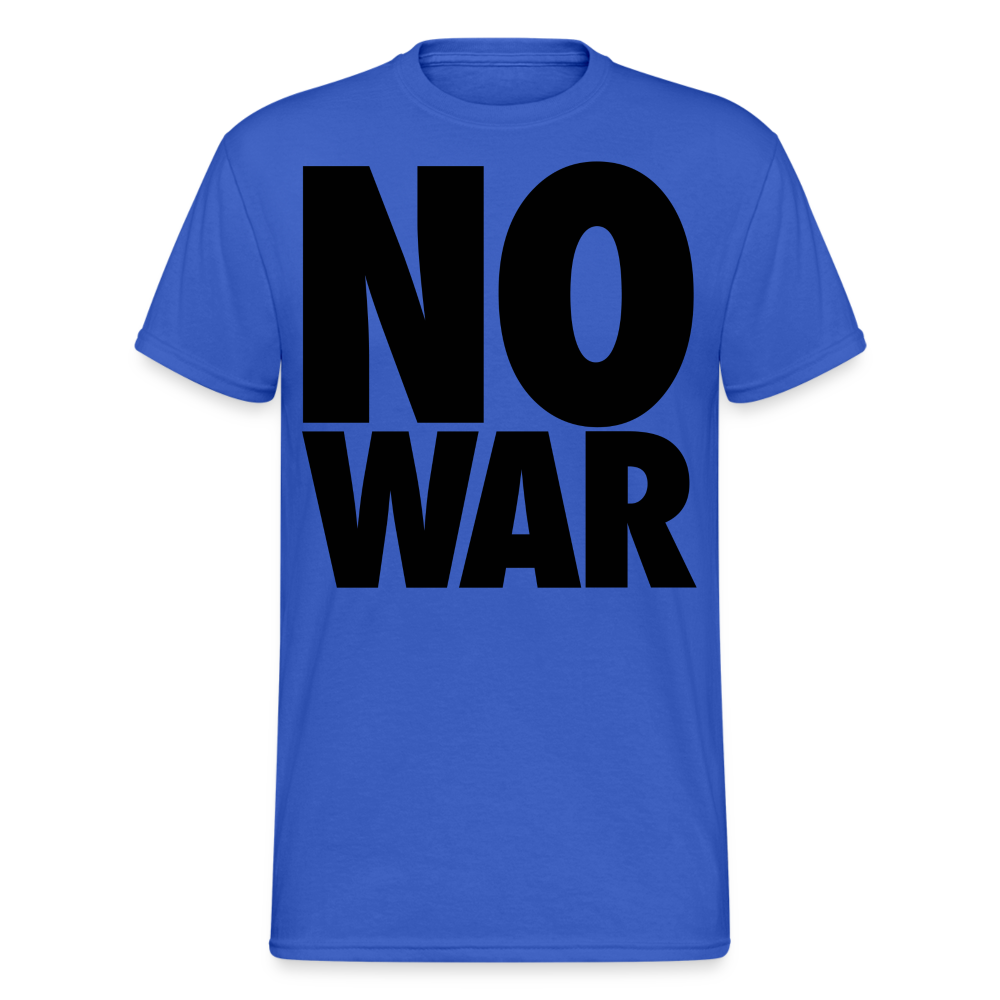 Herren No War T-Shirt Rundhals Unisex Streetwear Gildan 100% Baumwolle - Königsblau