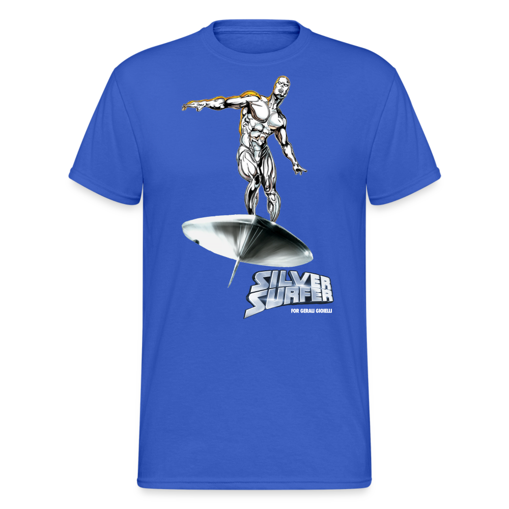 Herren Silver Surfer T-Shirt Rundhals Unisex Streetwear Gildan 100% Baumwolle - Königsblau