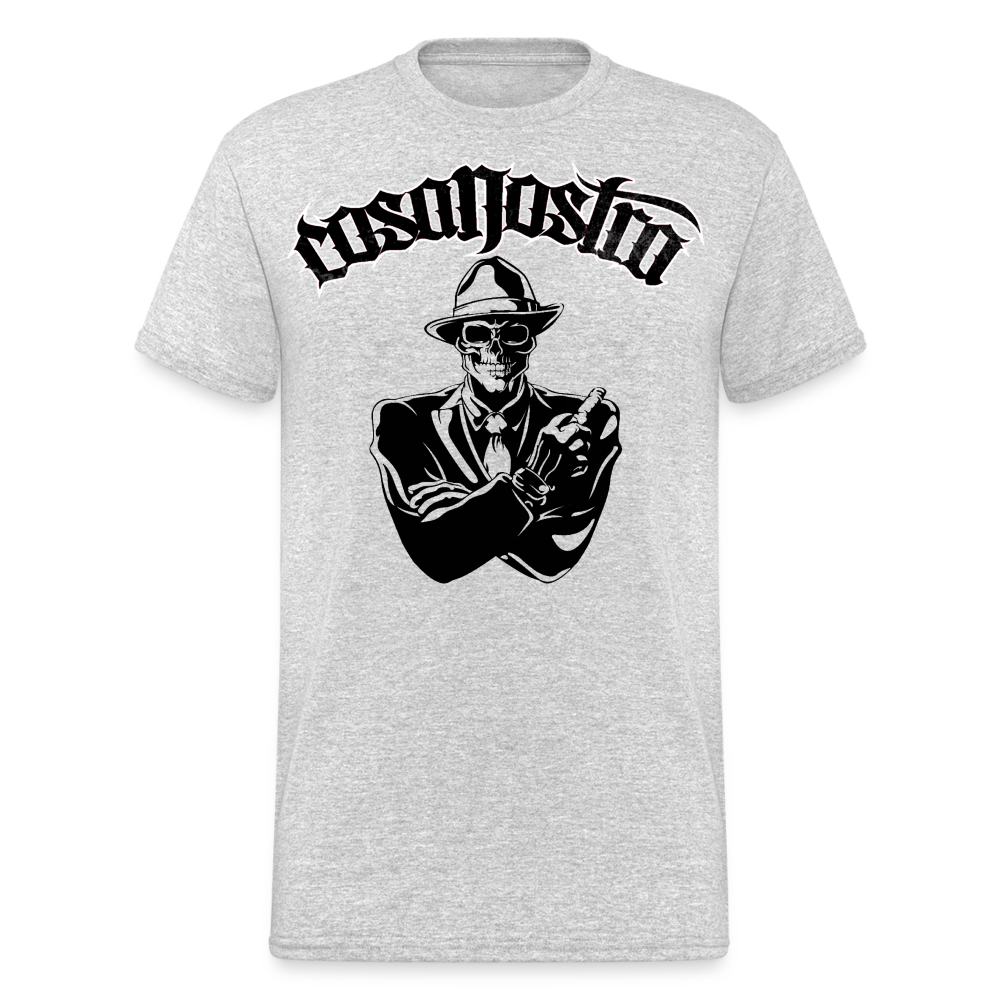 Herren COSANOSTRA T-Shirt Rundhals Unisex Streetwear Gildan 100% Baumwolle - Grau meliert