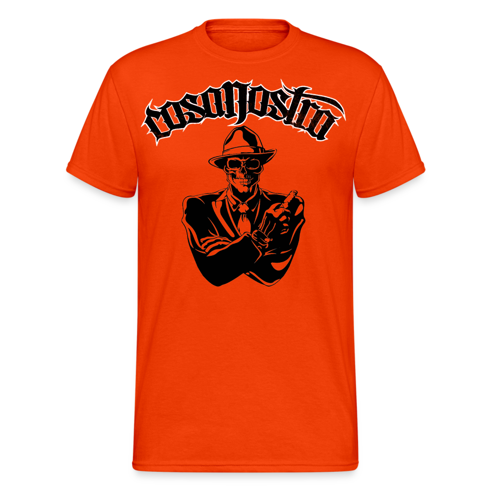 Herren COSANOSTRA T-Shirt Rundhals Unisex Streetwear Gildan 100% Baumwolle - kräftig Orange
