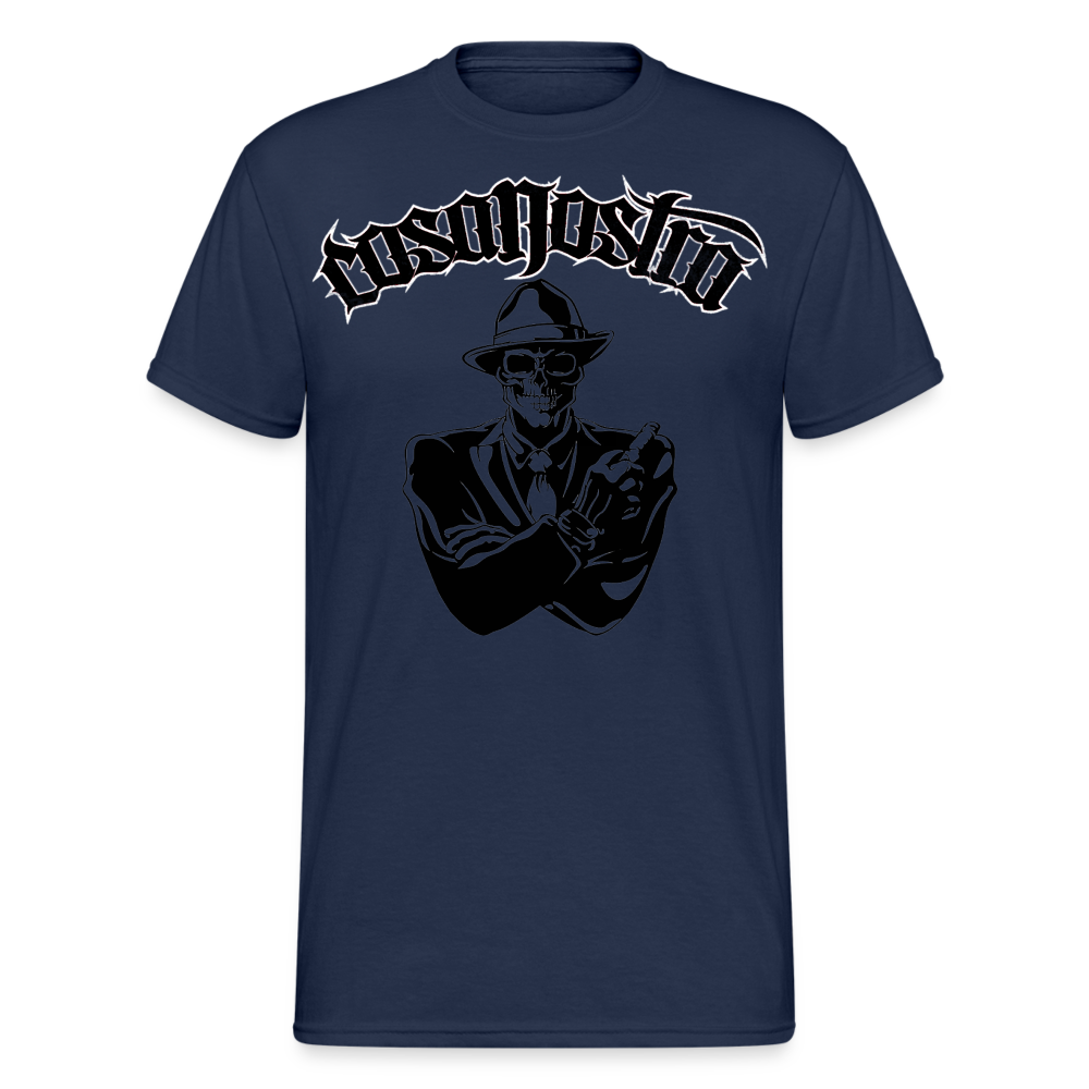 Herren COSANOSTRA T-Shirt Rundhals Unisex Streetwear Gildan 100% Baumwolle - Navy