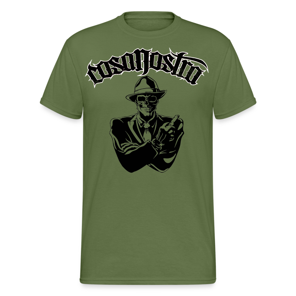 Herren COSANOSTRA T-Shirt Rundhals Unisex Streetwear Gildan 100% Baumwolle - Militärgrün
