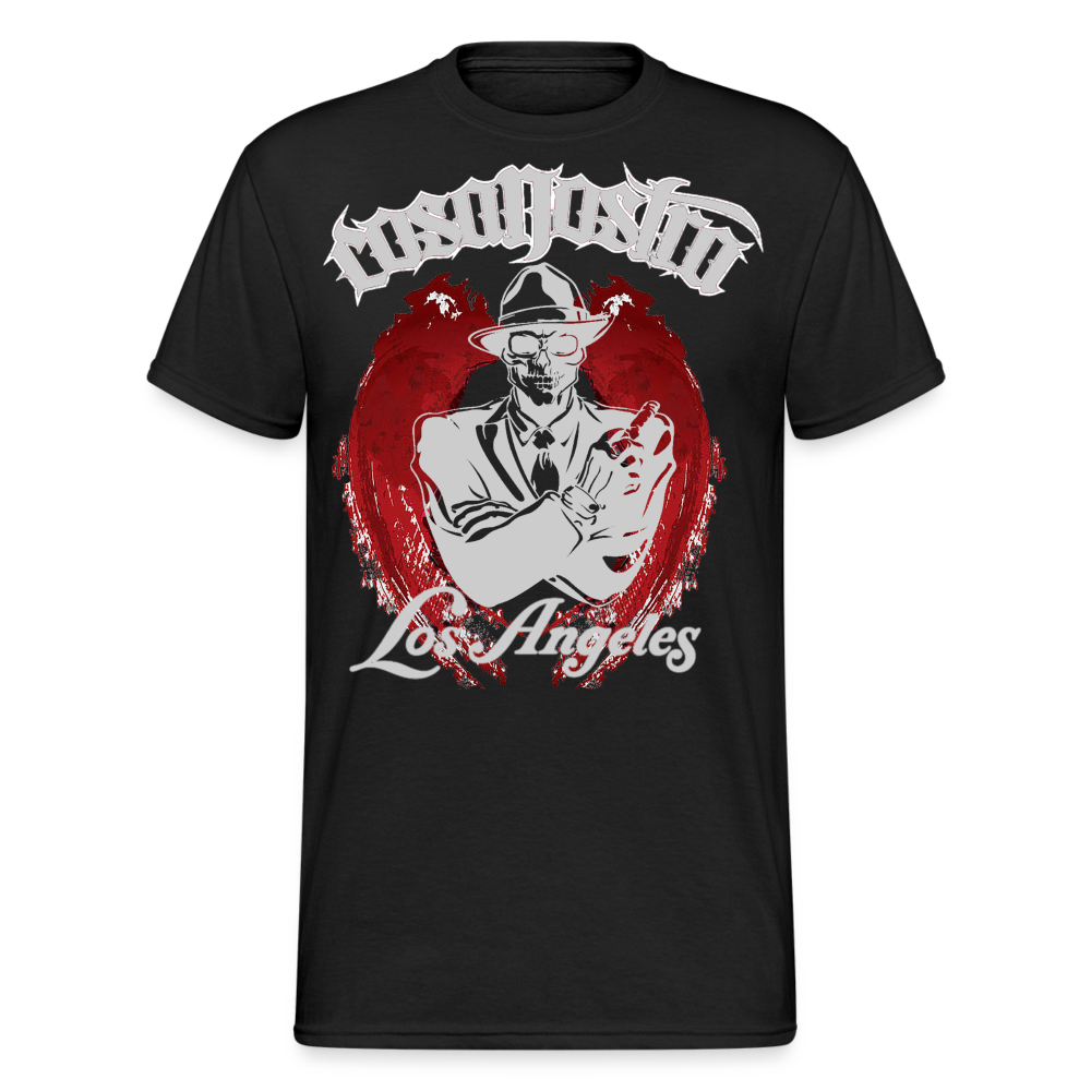 Herren COSANOSTRA T-Shirt Rundhals Unisex Streetwear Gildan 100% Baumwolle - Schwarz