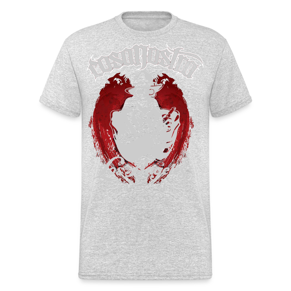 Herren COSANOSTRA T-Shirt Rundhals Unisex Streetwear Gildan 100% Baumwolle - Grau meliert