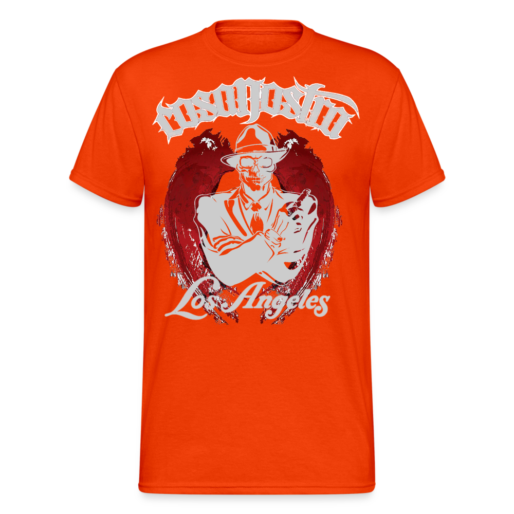 Herren COSANOSTRA T-Shirt Rundhals Unisex Streetwear Gildan 100% Baumwolle - kräftig Orange