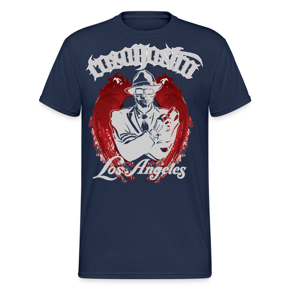 Herren COSANOSTRA T-Shirt Rundhals Unisex Streetwear Gildan 100% Baumwolle - Navy