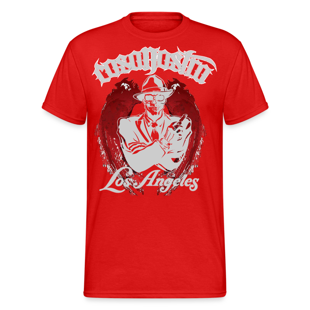 Herren COSANOSTRA T-Shirt Rundhals Unisex Streetwear Gildan 100% Baumwolle - Rot