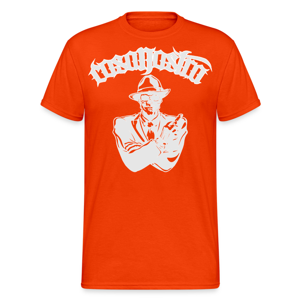 Herren COSA NOSTRA T-Shirt Rundhals Unisex Streetwear Gildan 100% Baumwolle - kräftig Orange