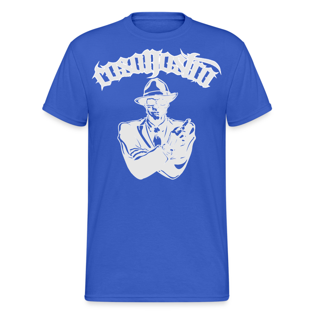 Herren COSA NOSTRA T-Shirt Rundhals Unisex Streetwear Gildan 100% Baumwolle - Königsblau