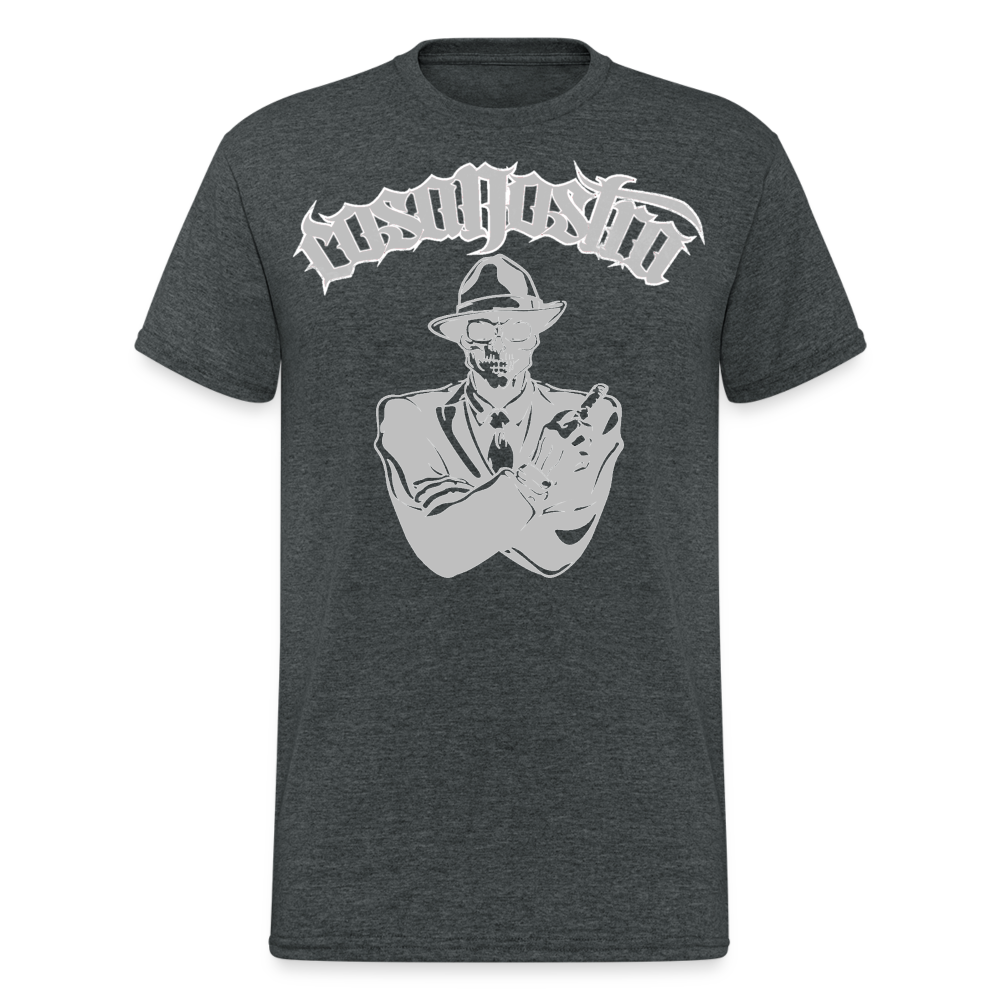 Herren COSANOSTRA T-Shirt Rundhals Unisex Streetwear Gildan 100% Baumwolle - Dunkelgrau meliert