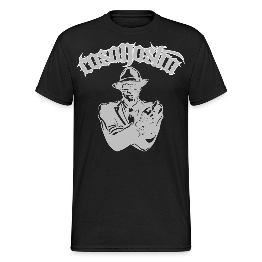 Herren COSANOSTRA T-Shirt Rundhals Unisex Streetwear Gildan 100% Baumwolle - Schwarz