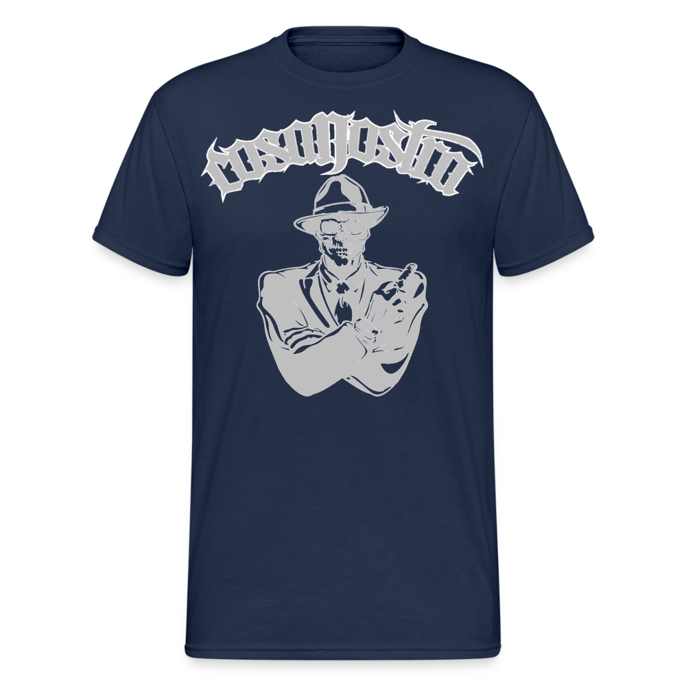 Herren COSANOSTRA T-Shirt Rundhals Unisex Streetwear Gildan 100% Baumwolle - Navy