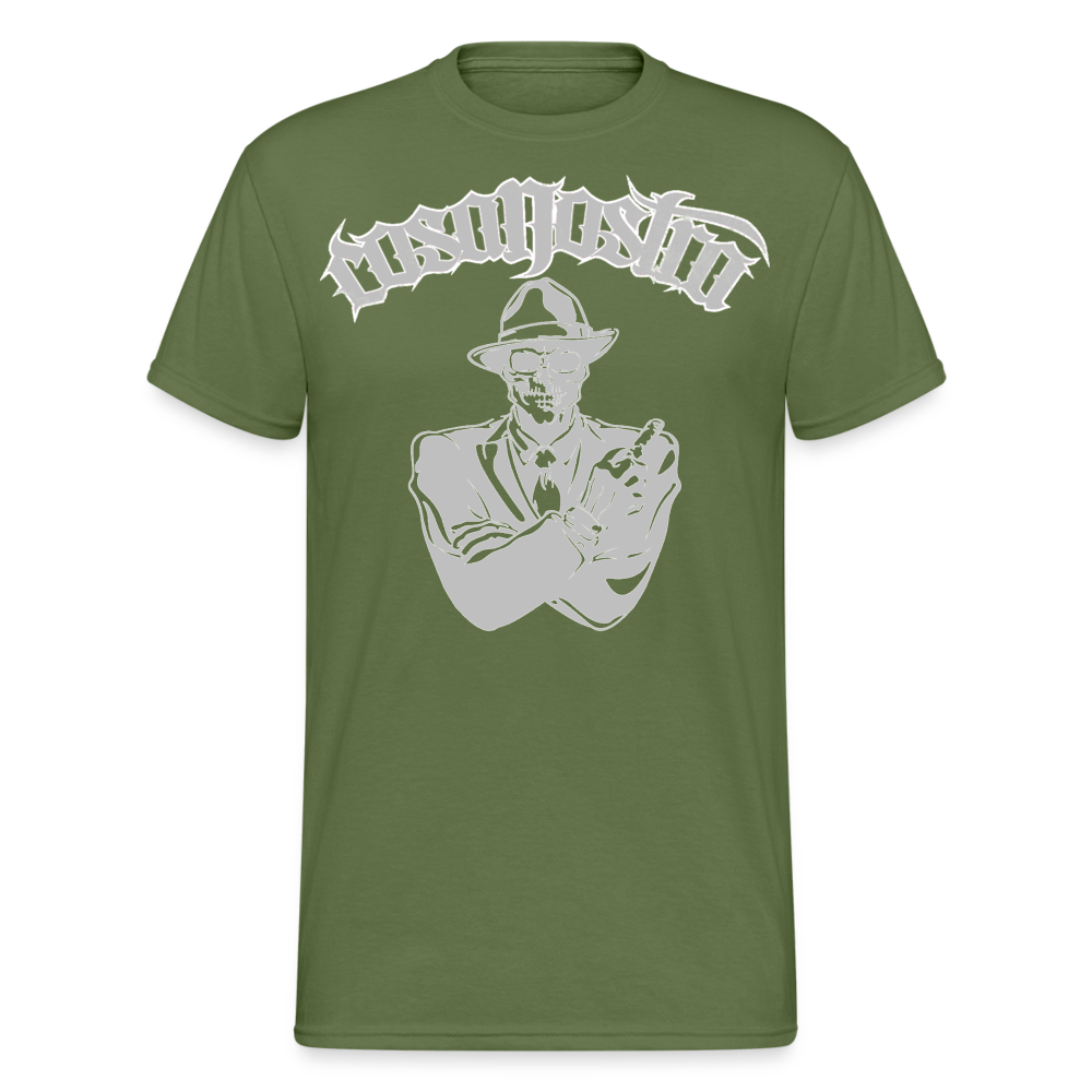 Herren COSANOSTRA T-Shirt Rundhals Unisex Streetwear Gildan 100% Baumwolle - Militärgrün