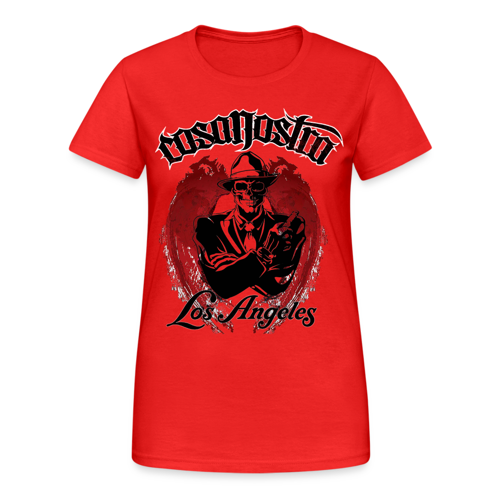 Frauen COSANOSTRA T-Shirt Rundhals Unisex Streetwear Gildan 100% Baumwolle - Rot