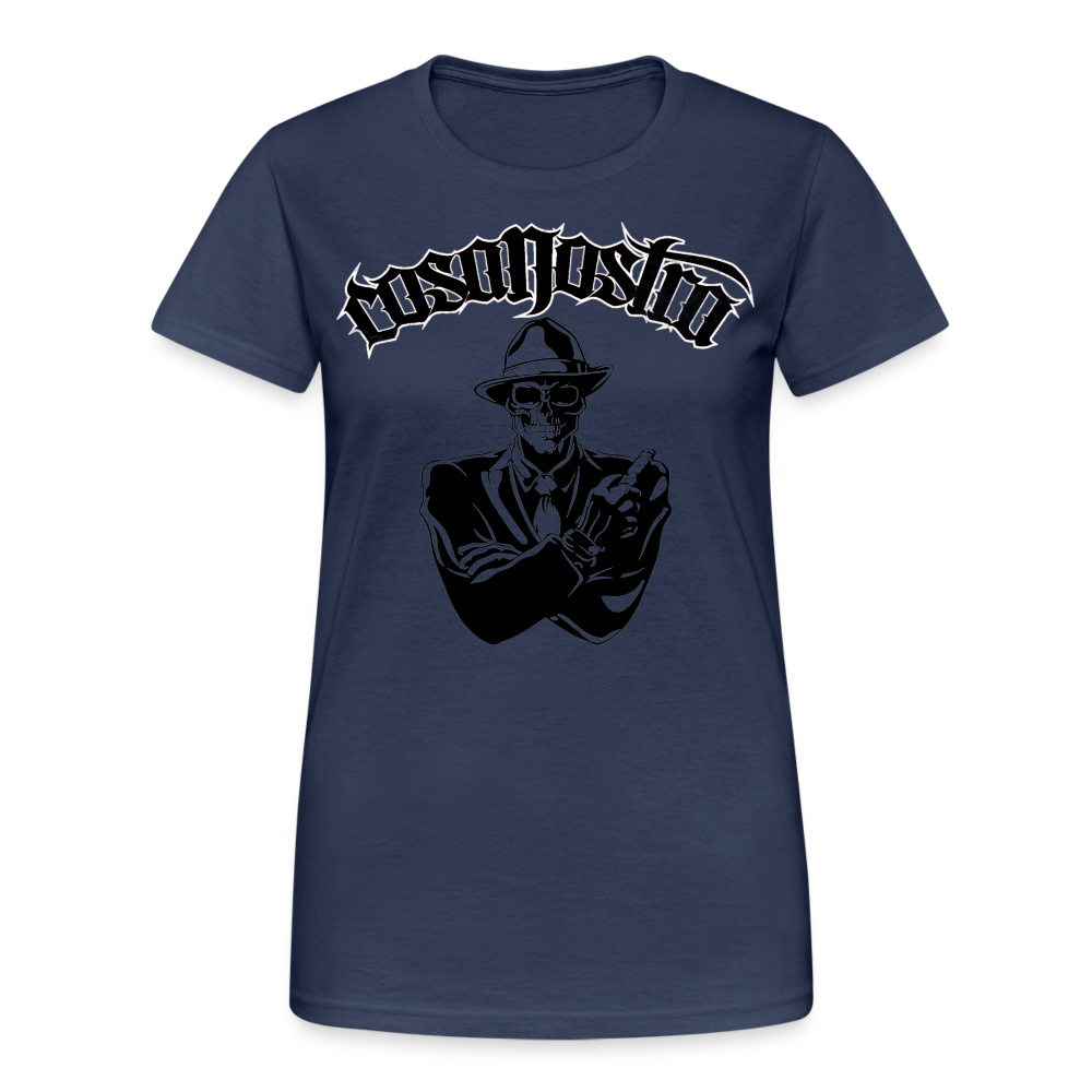 Frauen COSANOSTRA T-Shirt Rundhals Unisex Streetwear Gildan 100% Baumwolle - Navy