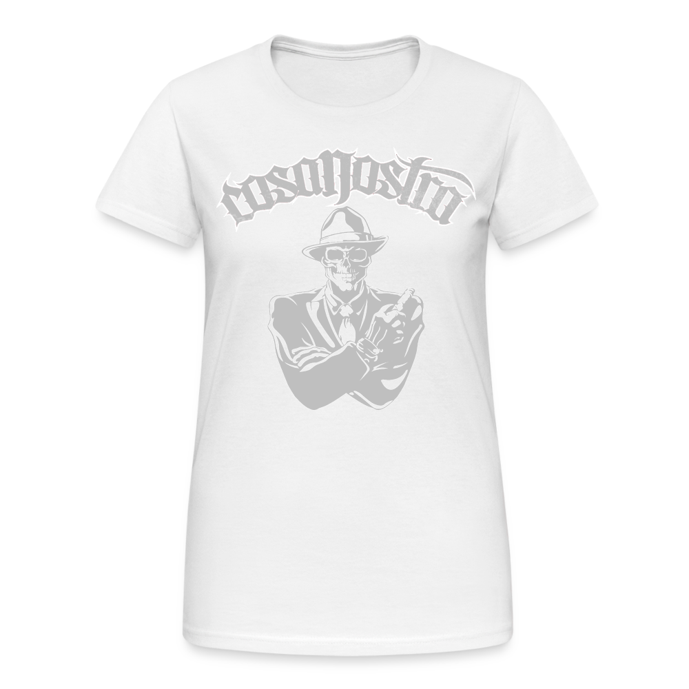 Frauen COSANOSTRA T-Shirt Rundhals Unisex Streetwear Gildan 100% Baumwolle - weiß