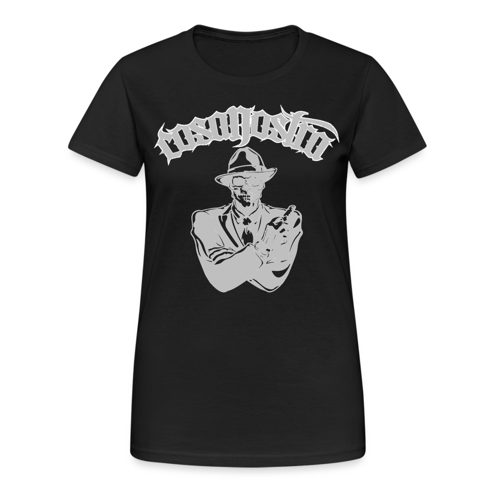 Frauen COSANOSTRA T-Shirt Rundhals Unisex Streetwear Gildan 100% Baumwolle - Schwarz