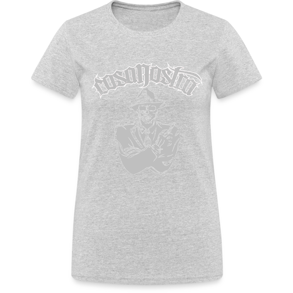 Frauen COSANOSTRA T-Shirt Rundhals Unisex Streetwear Gildan 100% Baumwolle - Grau meliert