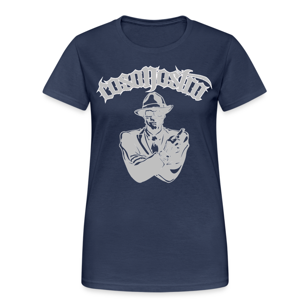 Frauen COSANOSTRA T-Shirt Rundhals Unisex Streetwear Gildan 100% Baumwolle - Navy