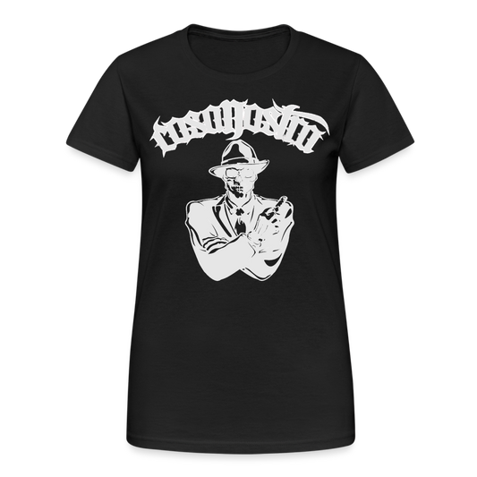 Frauen COSANOSTRA T-Shirt Rundhals Unisex Streetwear Gildan 100% Baumwolle - Schwarz