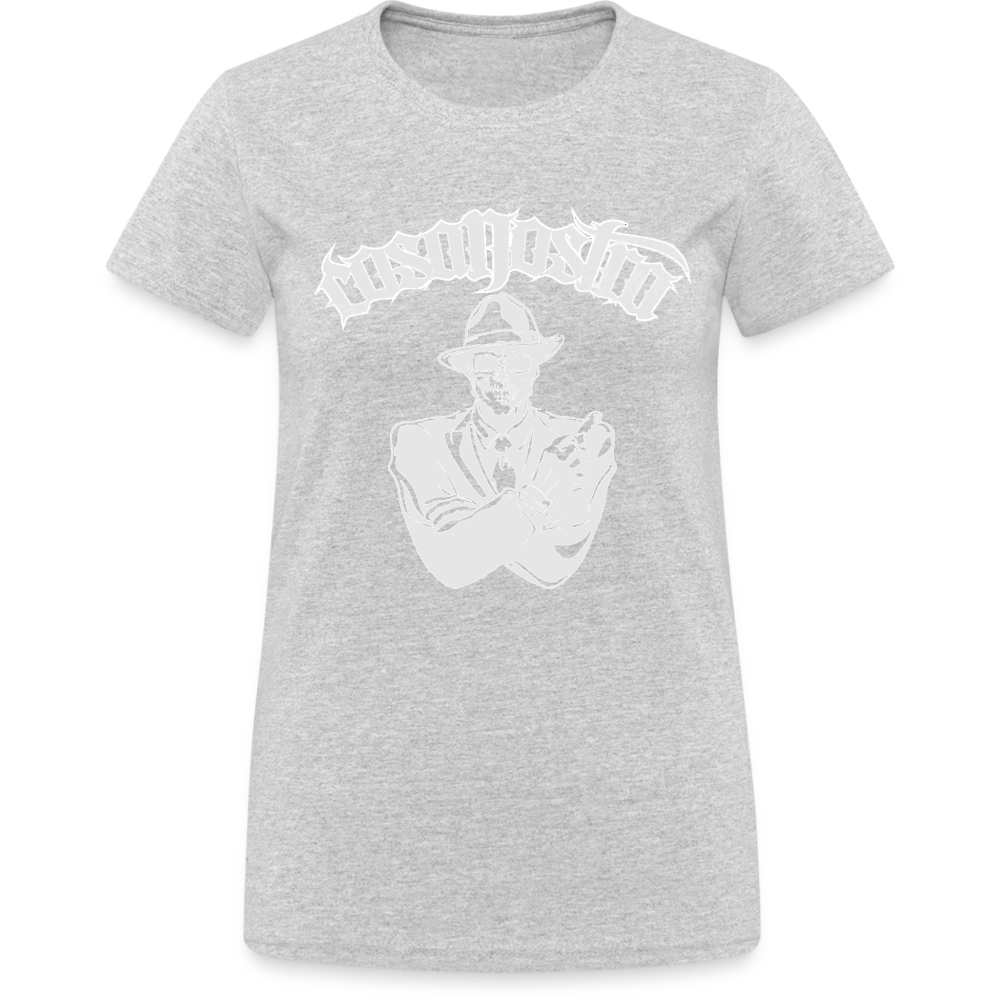 Frauen COSANOSTRA T-Shirt Rundhals Unisex Streetwear Gildan 100% Baumwolle - Grau meliert