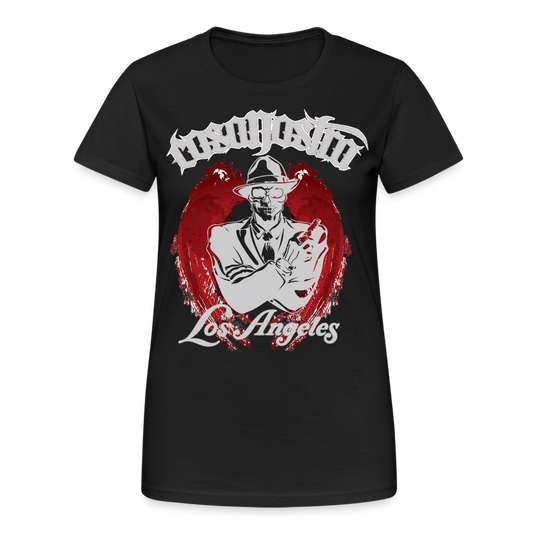 Frauen COSANOSTRA T-Shirt Rundhals Unisex Streetwear Gildan 100% Baumwolle - Schwarz