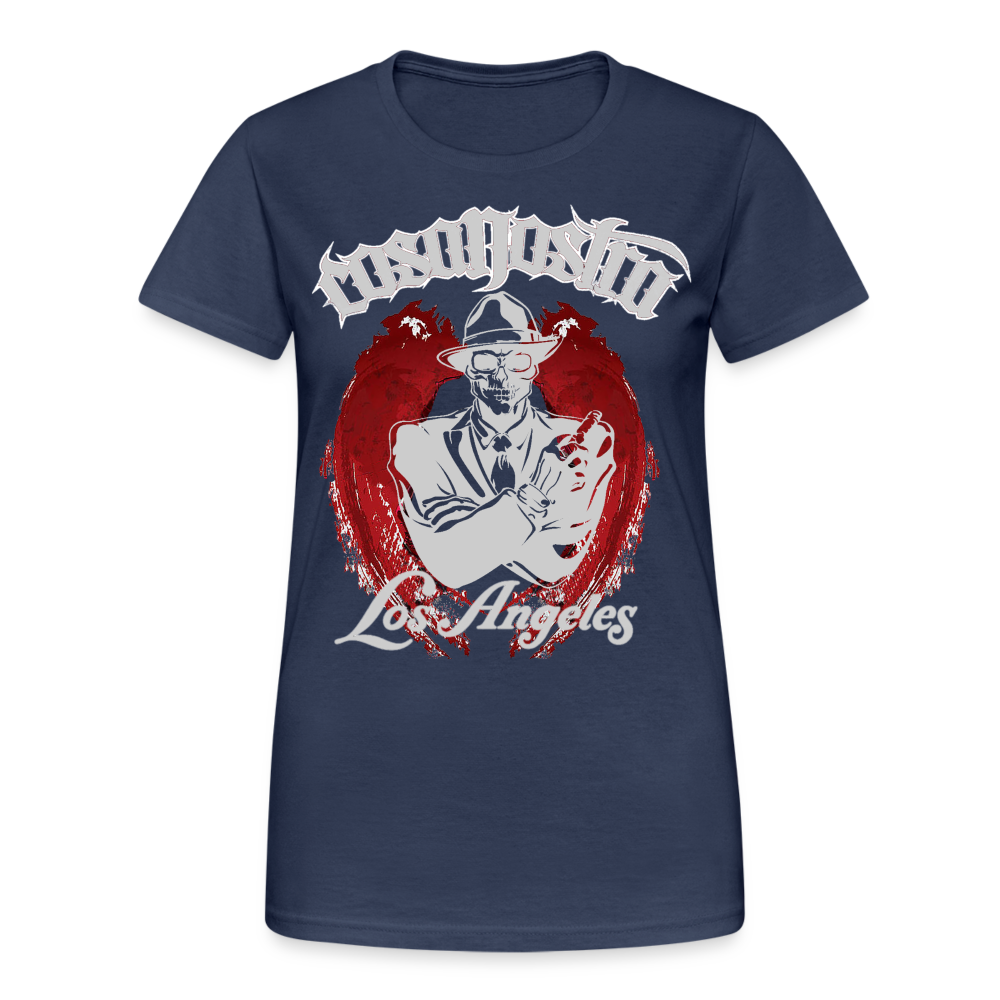 Frauen COSANOSTRA T-Shirt Rundhals Unisex Streetwear Gildan 100% Baumwolle - Navy