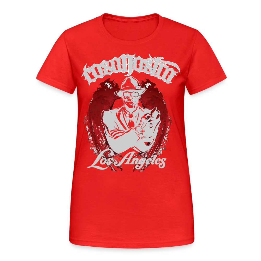 Frauen COSANOSTRA T-Shirt Rundhals Unisex Streetwear Gildan 100% Baumwolle - Rot