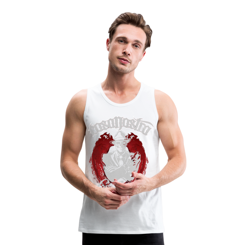 Männer Tank Top Tanktop T-Shirt Muskelshirt Achselshirt Sport Basic Unifarben Herren - weiß