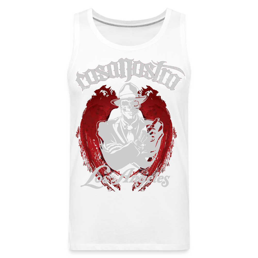 Männer Tank Top Tanktop T-Shirt Muskelshirt Achselshirt Sport Basic Unifarben Herren - weiß