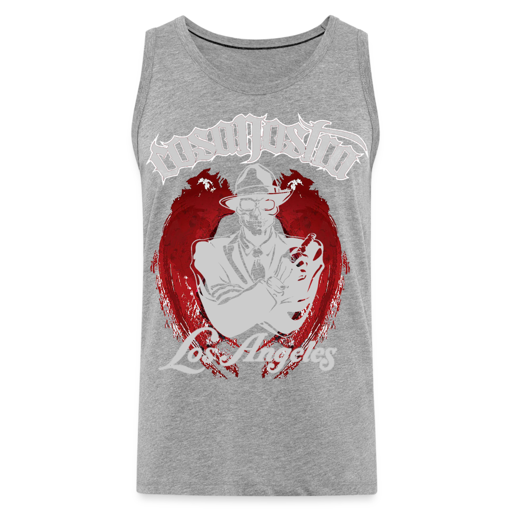 Männer Tank Top Tanktop T-Shirt Muskelshirt Achselshirt Sport Basic Unifarben Herren - Grau meliert