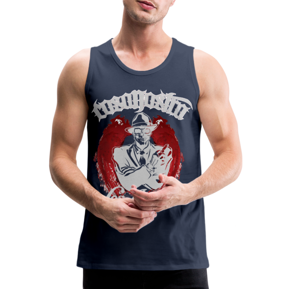 Männer Tank Top Tanktop T-Shirt Muskelshirt Achselshirt Sport Basic Unifarben Herren - Navy