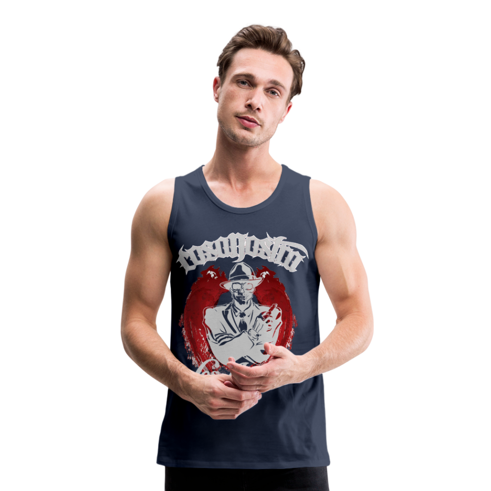 Männer Tank Top Tanktop T-Shirt Muskelshirt Achselshirt Sport Basic Unifarben Herren - Navy