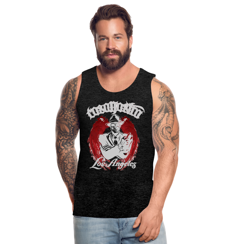 Männer Tank Top Tanktop T-Shirt Muskelshirt Achselshirt Sport Basic Unifarben Herren - Anthrazit