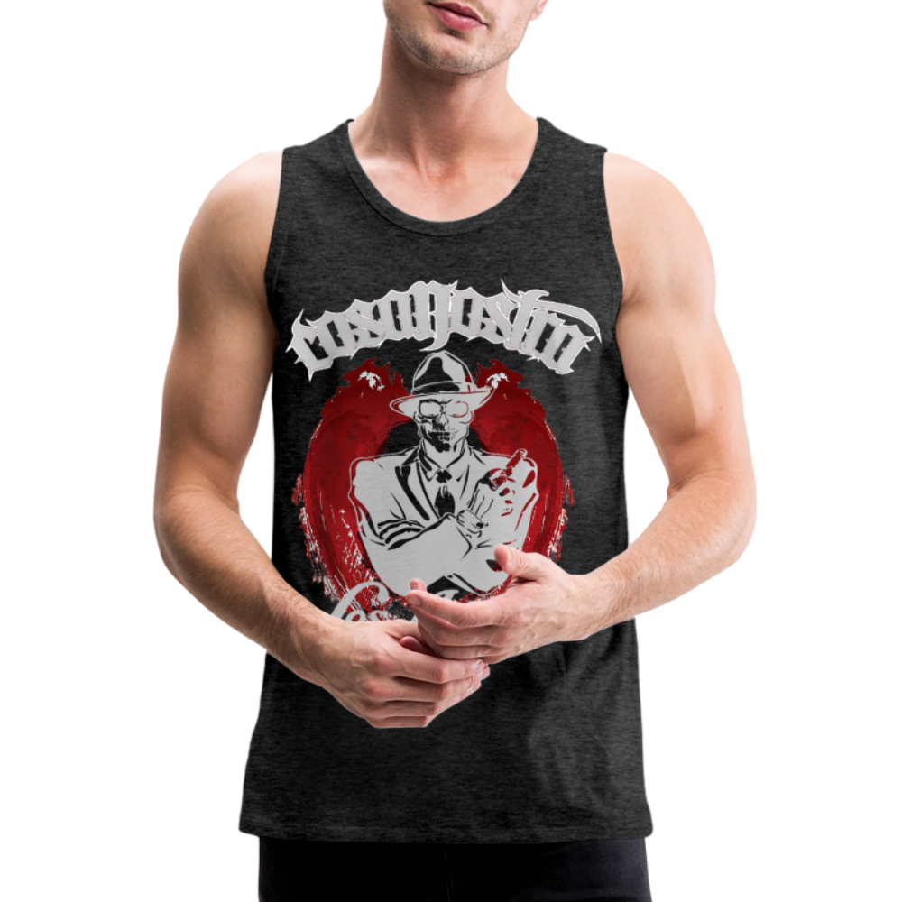 Männer Tank Top Tanktop T-Shirt Muskelshirt Achselshirt Sport Basic Unifarben Herren - Anthrazit