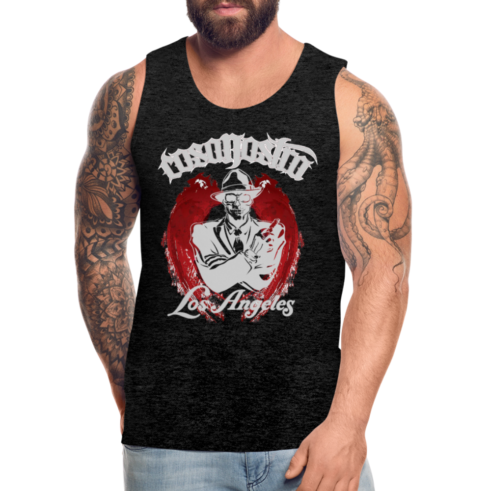 Männer Tank Top Tanktop T-Shirt Muskelshirt Achselshirt Sport Basic Unifarben Herren - Anthrazit