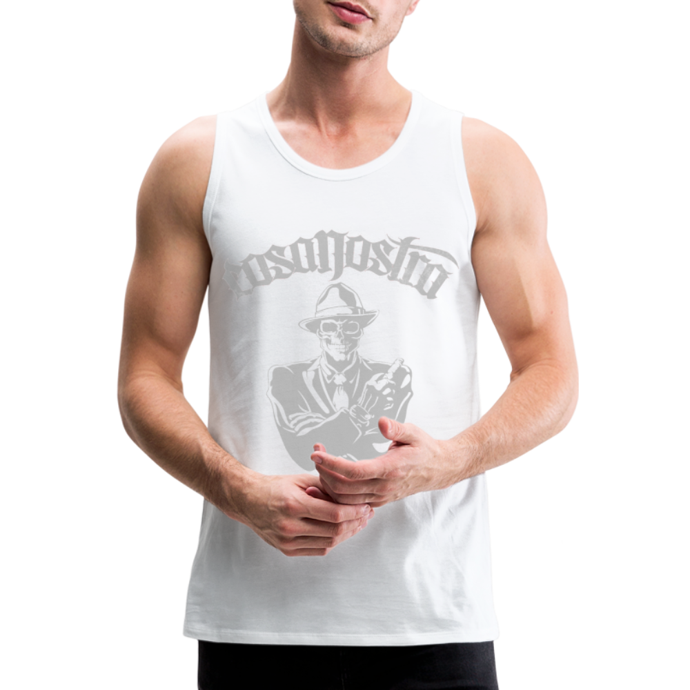 Tanktop COSANOSTRA T-Shirt Muskelshirt Achselshirt Sport Basic  Herren - weiß