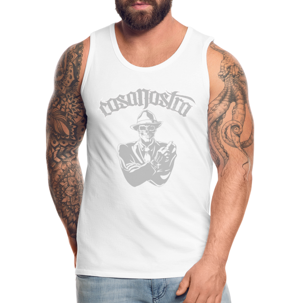 Tanktop COSANOSTRA T-Shirt Muskelshirt Achselshirt Sport Basic  Herren - weiß