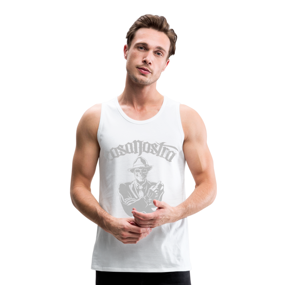 Tanktop COSANOSTRA T-Shirt Muskelshirt Achselshirt Sport Basic  Herren - weiß