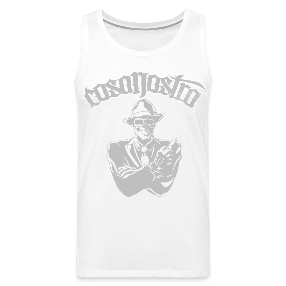 Tanktop COSANOSTRA T-Shirt Muskelshirt Achselshirt Sport Basic  Herren - weiß