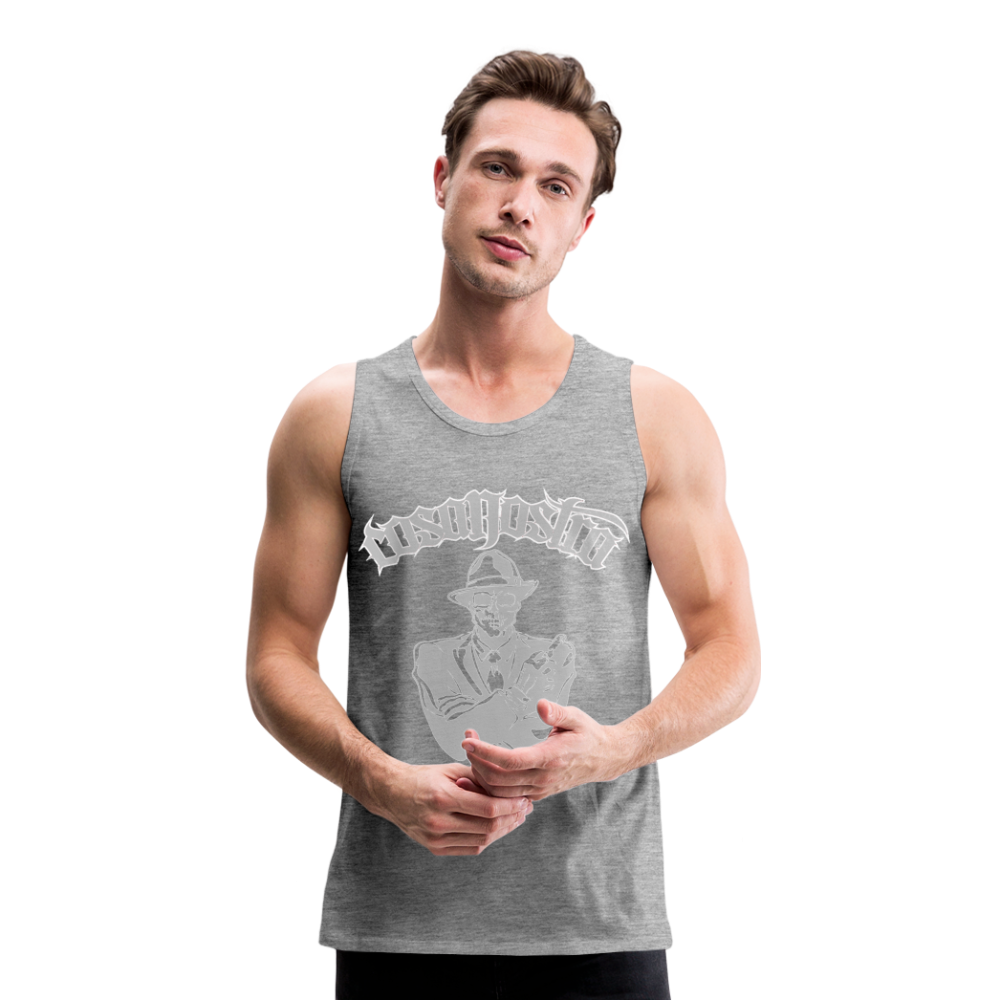 Tanktop COSANOSTRA T-Shirt Muskelshirt Achselshirt Sport Basic  Herren - Grau meliert