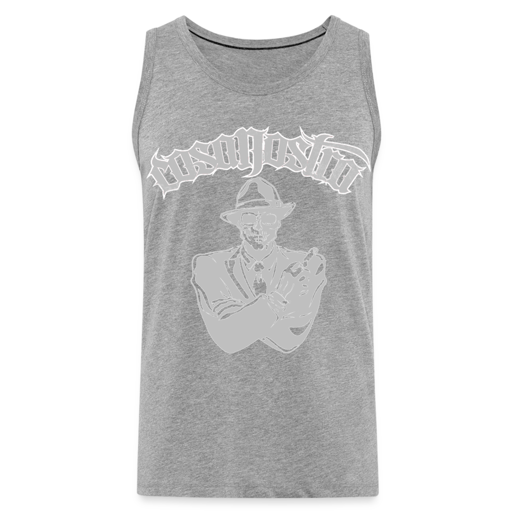 Tanktop COSANOSTRA T-Shirt Muskelshirt Achselshirt Sport Basic  Herren - Grau meliert