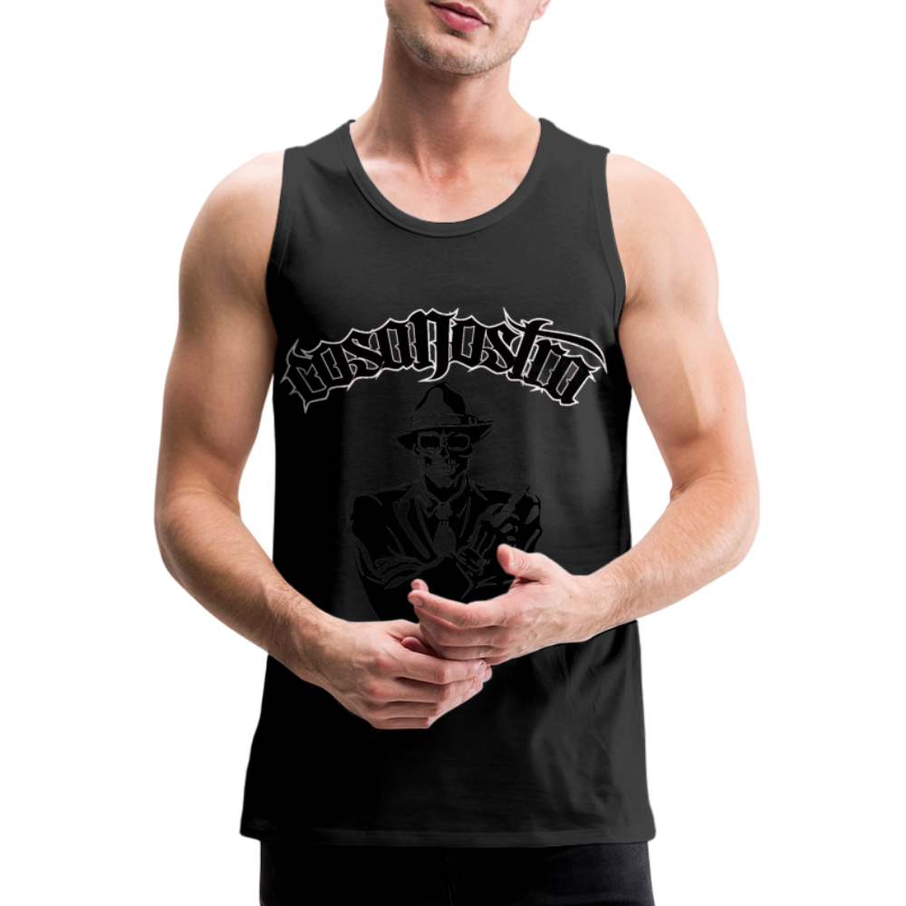 Tanktop T-Shirt COSANOSTRA Muskelshirt Achselshirt Sport Basic Herren - Schwarz