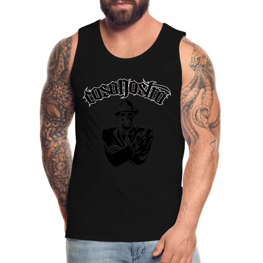 Tanktop T-Shirt COSANOSTRA Muskelshirt Achselshirt Sport Basic Herren - Schwarz