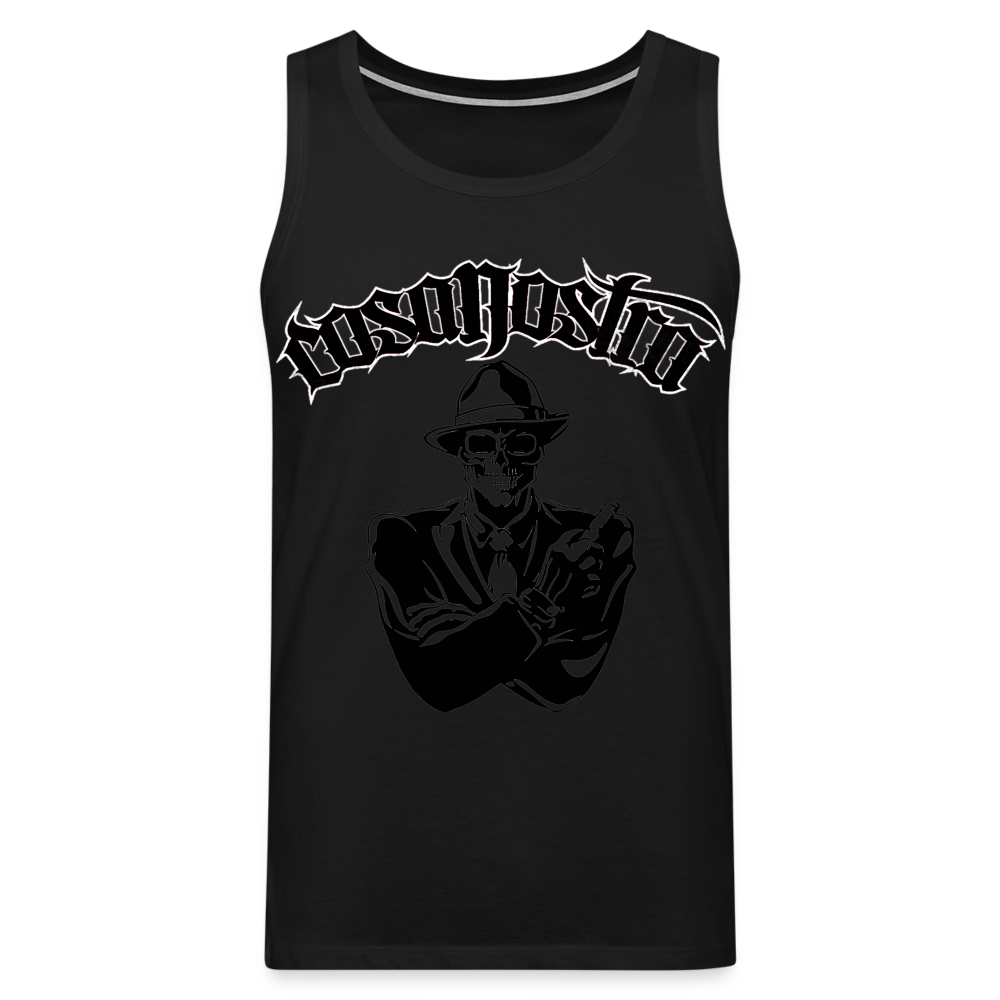 Tanktop T-Shirt COSANOSTRA Muskelshirt Achselshirt Sport Basic Herren - Schwarz
