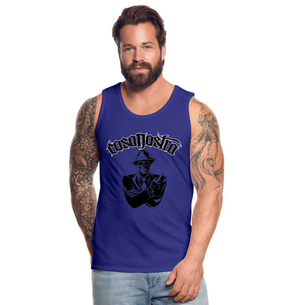 Tanktop T-Shirt COSANOSTRA Muskelshirt Achselshirt Sport Basic Herren - Königsblau