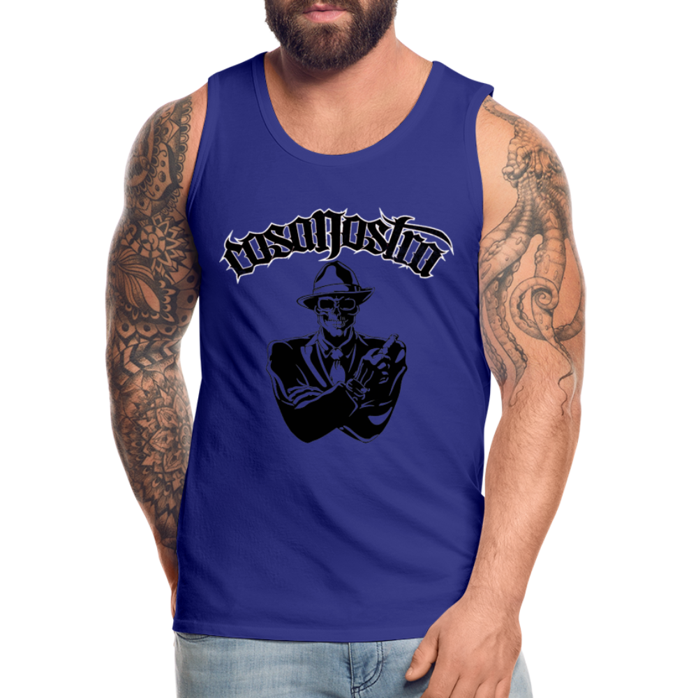 Tanktop T-Shirt COSANOSTRA Muskelshirt Achselshirt Sport Basic Herren - Königsblau