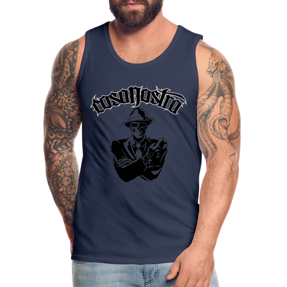 Tanktop T-Shirt COSANOSTRA Muskelshirt Achselshirt Sport Basic Herren - Navy