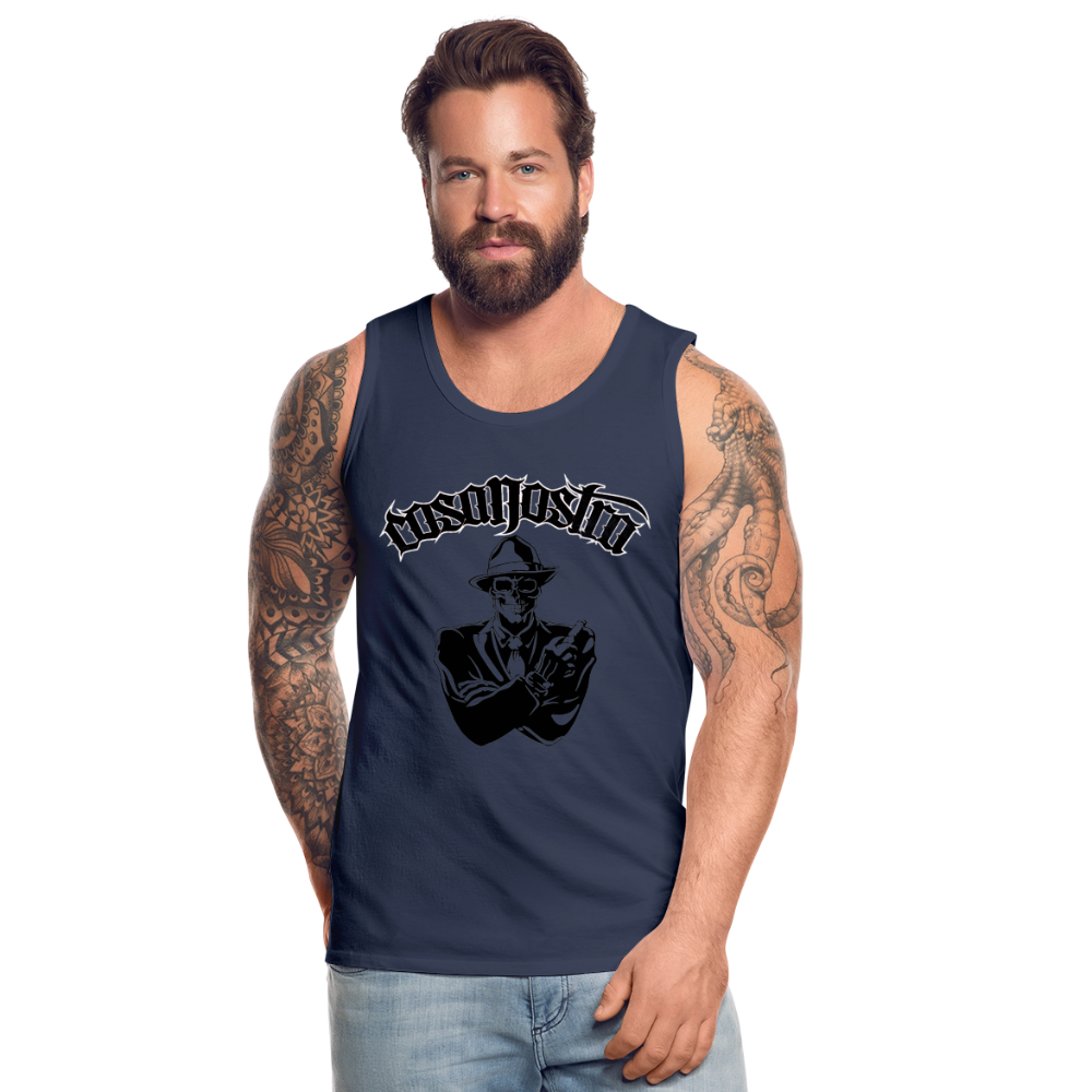 Tanktop T-Shirt COSANOSTRA Muskelshirt Achselshirt Sport Basic Herren - Navy