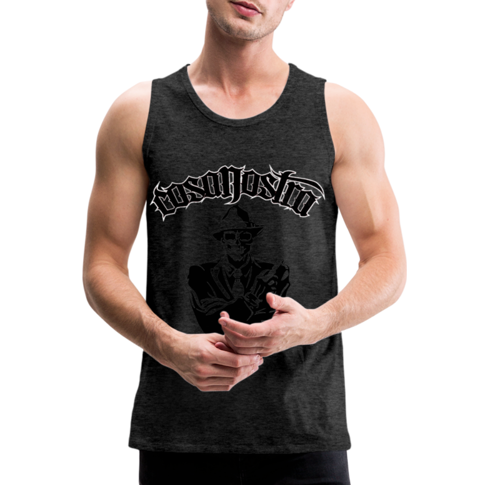 Tanktop T-Shirt COSANOSTRA Muskelshirt Achselshirt Sport Basic Herren - Anthrazit